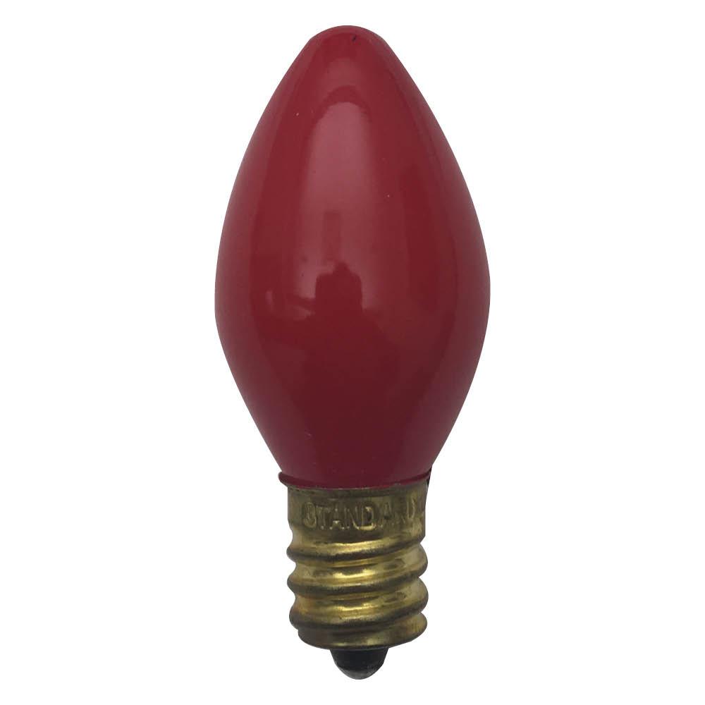 INCANDESCENT COLOURED LAMPS C7.5 / CANDELABRA E12 / 5W / 120V Standard