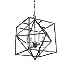 Artcraft AC11204PN - Roxton 4 Light Chandelier (Matte Black & Polished Nickel)