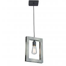 Artcraft AC11651BK - Gatehouse 1 Light Pendant (Beach Wood & Black)