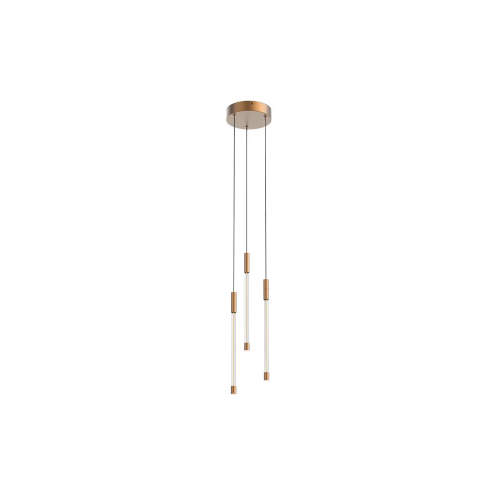 Motif 13-in Brushed Gold LED Multi Pendant