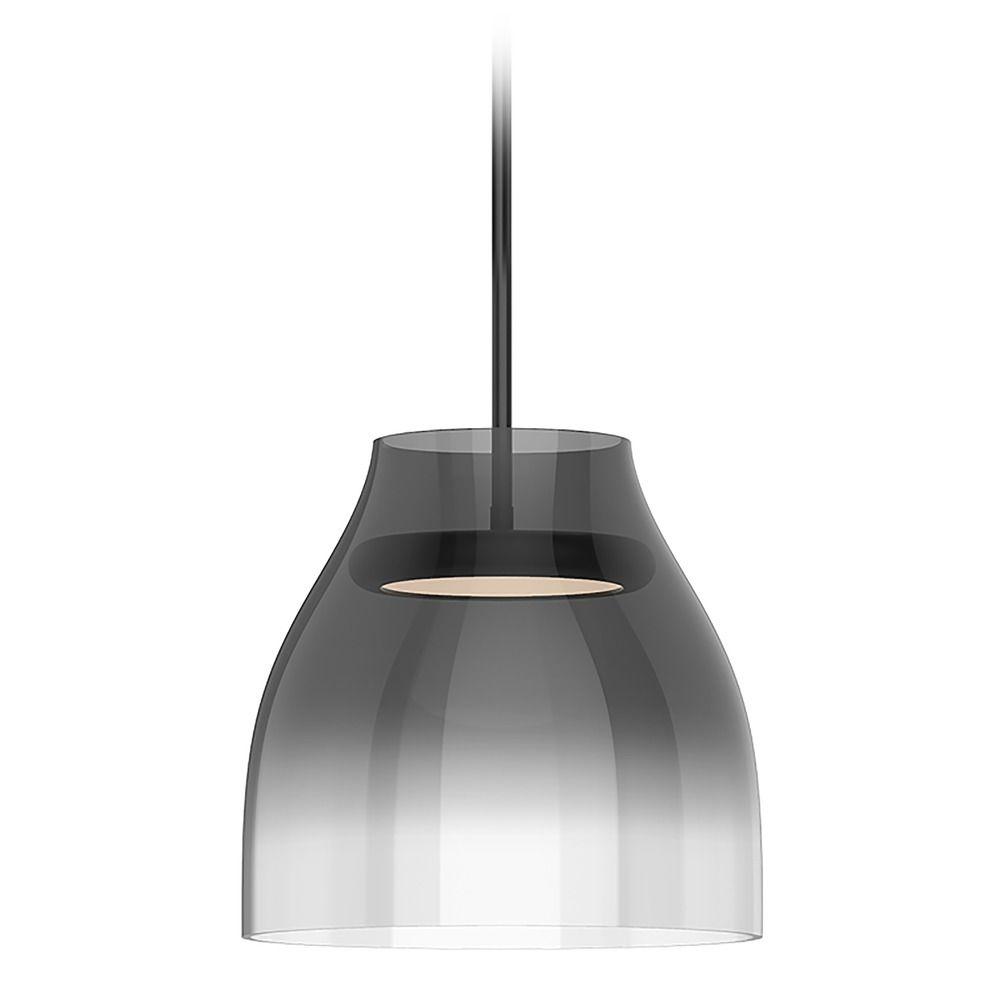 Trinity 12-in Black/Chrome LED Pendant