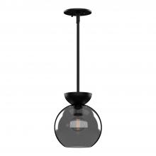 Kuzco Lighting Inc PD59708-BK/SM - Arcadia 8-in Black/Smoked 1 Light Pendant