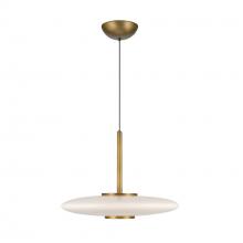 Kuzco Lighting Inc PD37018-VB/GO-3WCCT-UNV - Kyoto 17-in Vintage Brass/Glossy Opal Glass LED Pendant