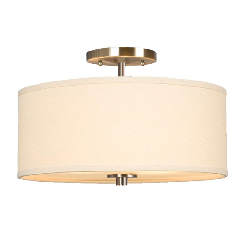 Linen semi deals flush mount light