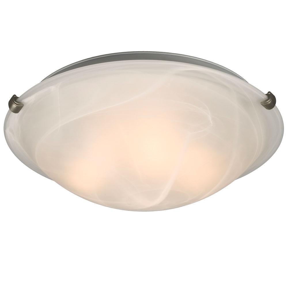 Flush Mount Ceiling Light - in Pewter finish with Marbled Glass