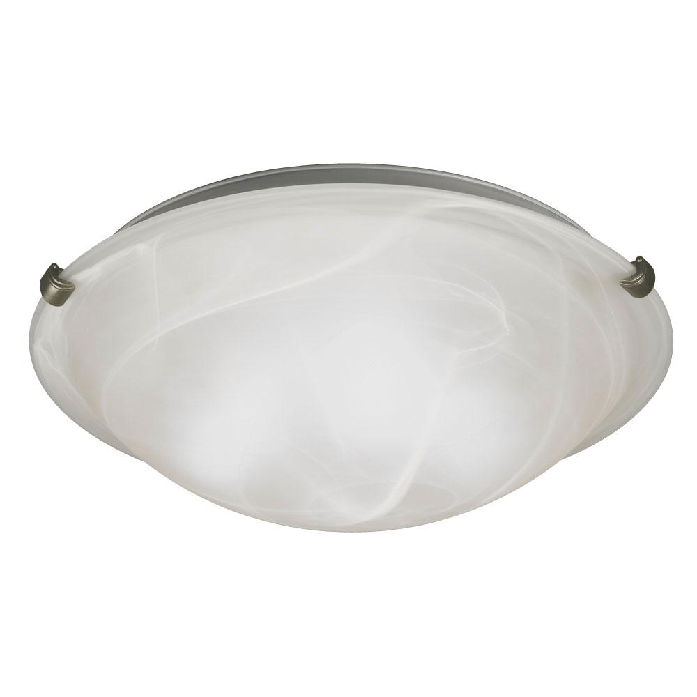 LED Flush Mount Ceiling Light - in Pewter finish with Marbled Glass