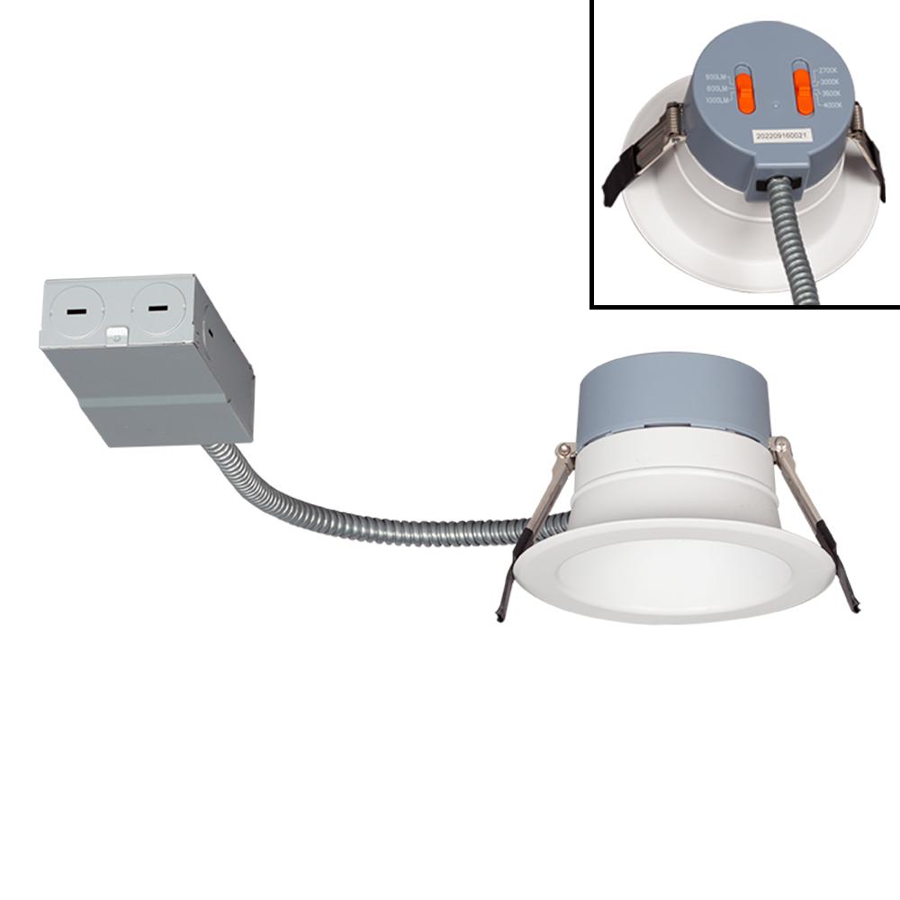 0-10V Dimmable 120-277V 4" IC Rated Commercial LED Downlight with Junction Box and Quick Connect