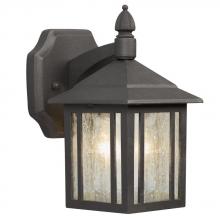 Galaxy Lighting 334020BK/WL - Outdoor Cast Aluminum Lantern - Black w/ Clear Seeded Glass