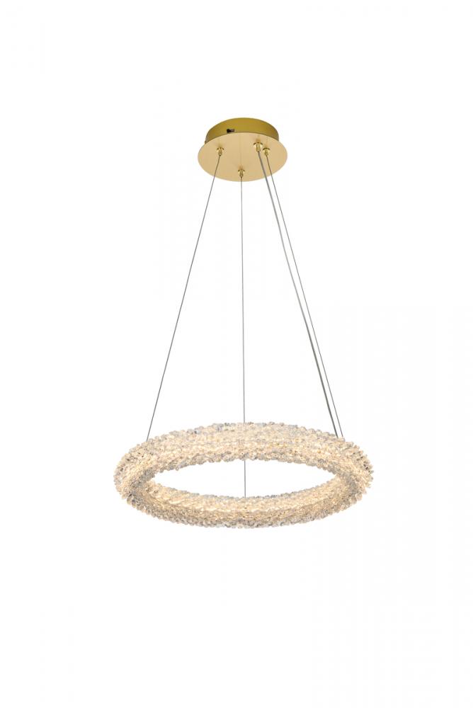 Bowen 18 Inch Adjustable LED Chandelier in Satin Gold