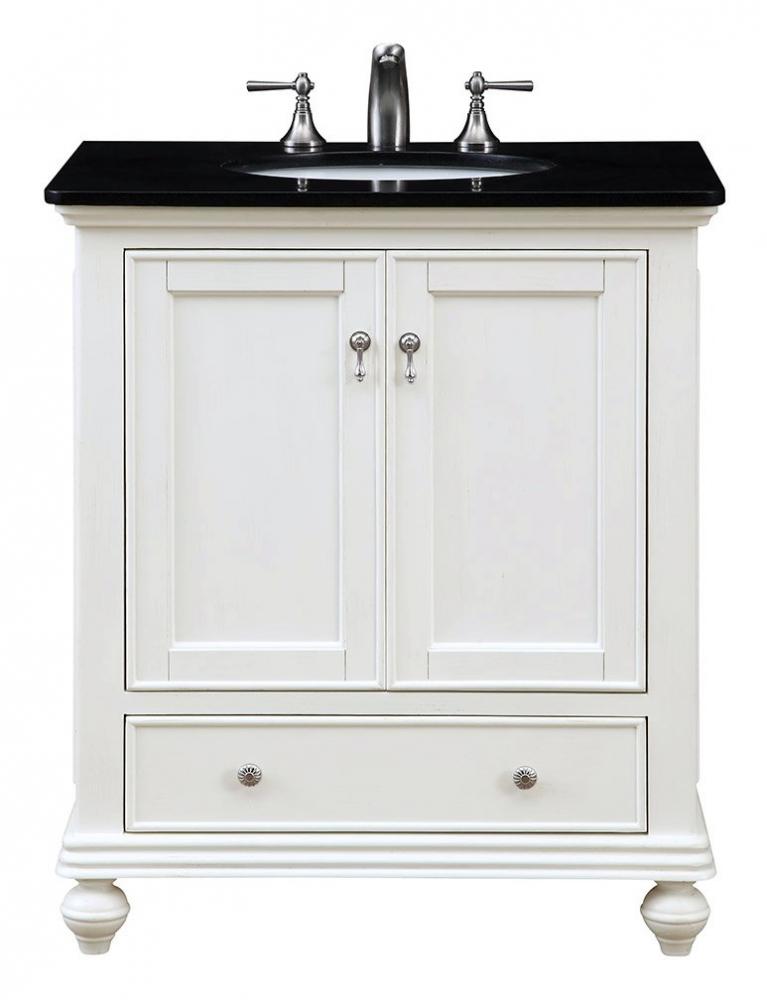 30 In. Single Bathroom Vanity Set in Antique White