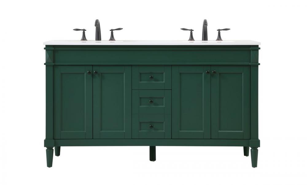 60 Inch Single Bathroom Vanity in Green