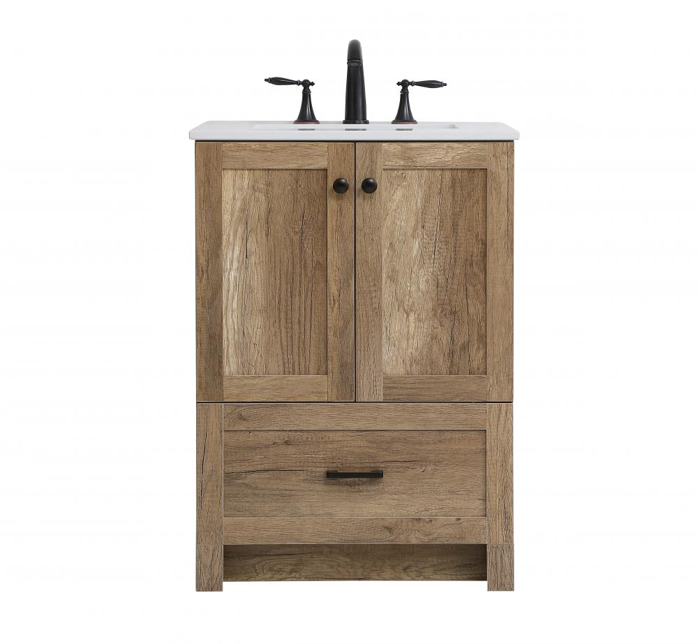 24 Inch Single Bathroom Vanity In Natural Oak Vf2824nt Maple Ridge Lighting