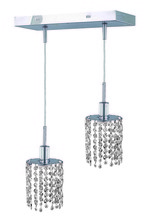 Elegant 1282D-O-R-CL/SS - Mini 2 light Chrome Pendant