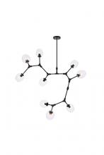 Elegant 1712G79BK - Cavoli 9 Lights Black Chandelier