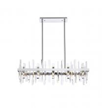 Elegant 2200G36C - Serena 36 Inch Crystal Rectangle Chandelier in Chrome