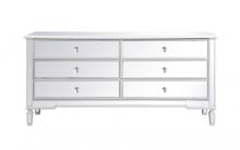 Elegant MF63672AW - Contempo 72 In. Mirrored Chest in Antique White