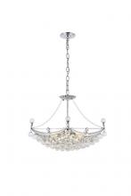 Elegant V9800D24C/RC - Corona 6 Light Chrome Chandelier Clear Royal Cut Crystal