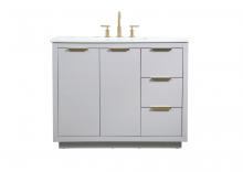 Elegant VF19442GR - 42 Inch Single Bathroom Vanity in Grey