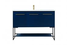 Elegant VF42548MBL - 48 Inch Single Bathroom Vanity in Blue