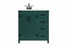 Elegant VF90232MGN - 32 Inch Single Bathroom Vanity in Green