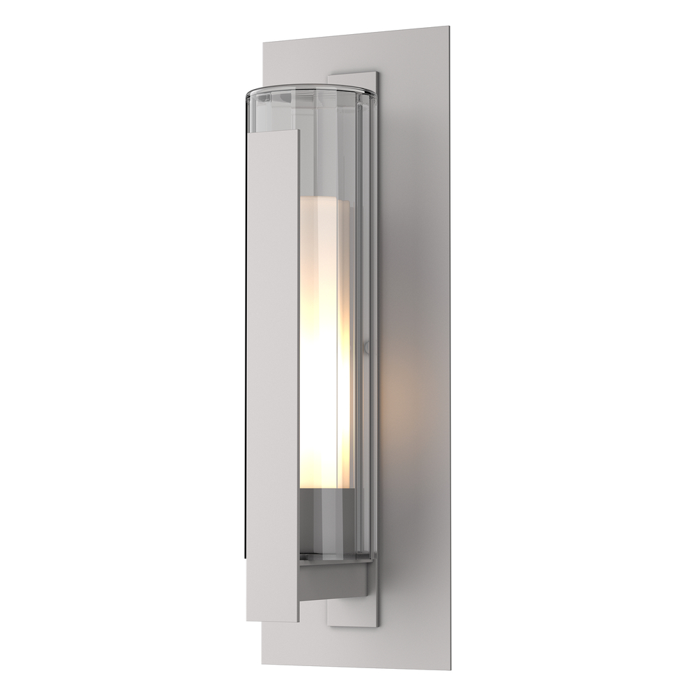 Vertical Bar Fluted Glass Large Outdoor Sconce