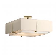 Hubbardton Forge - Canada 126513-SKT-85-SF2012-SA2401 - Exos Square Large Double Shade Semi-Flush