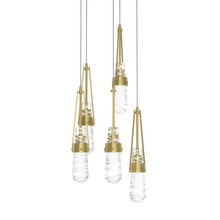 Hubbardton Forge - Canada 131120-SKT-LONG-86-YJ0434 - Link 5-Light Blown Glass Pendant