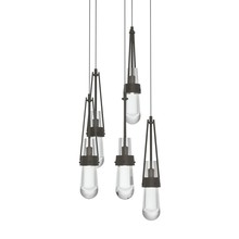 Hubbardton Forge - Canada 131127-SKT-LONG-07-ZM0434 - Link 5-Light Clear Glass Pendant