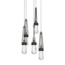 Hubbardton Forge - Canada 131127-SKT-LONG-14-ZM0434 - Link 5-Light Clear Glass Pendant