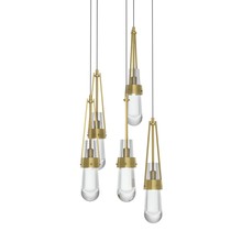 Hubbardton Forge - Canada 131127-SKT-LONG-86-ZM0434 - Link 5-Light Clear Glass Pendant