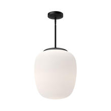 Alora Lighting PD541014MBOP - Holden 14-in Matte Black/Opal Matte Glass 1 Light Pendant