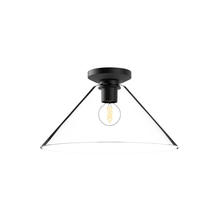 Alora Lighting FM570314MBCL - Salem 14-in Clear Glass/Matte Black 1 Light Flush Mount