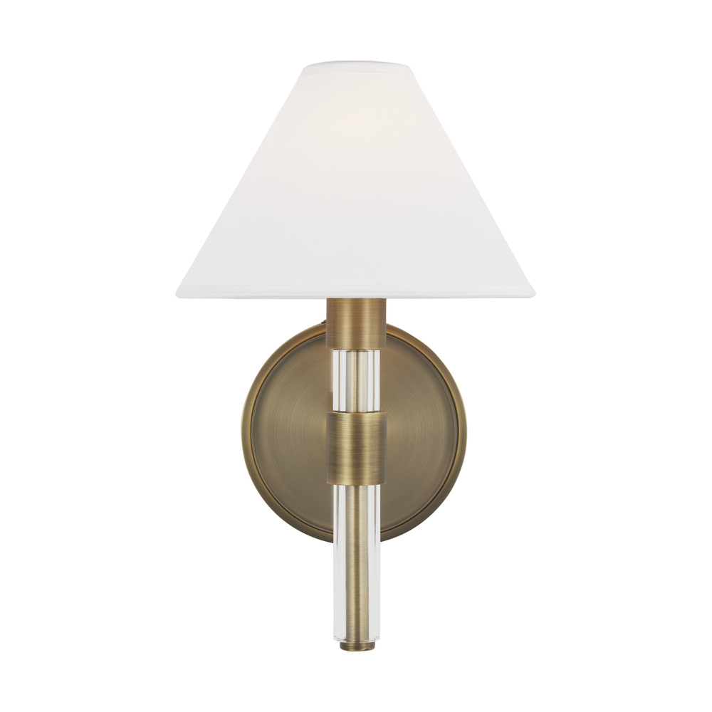 Visual Comfort Wall Light Sconce, Brushed Brass, Shade, New