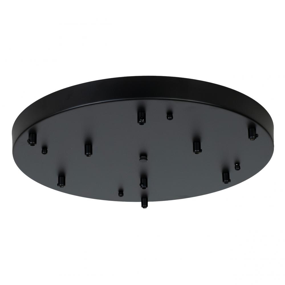 Nova - 9 Port Round Canopy in Black