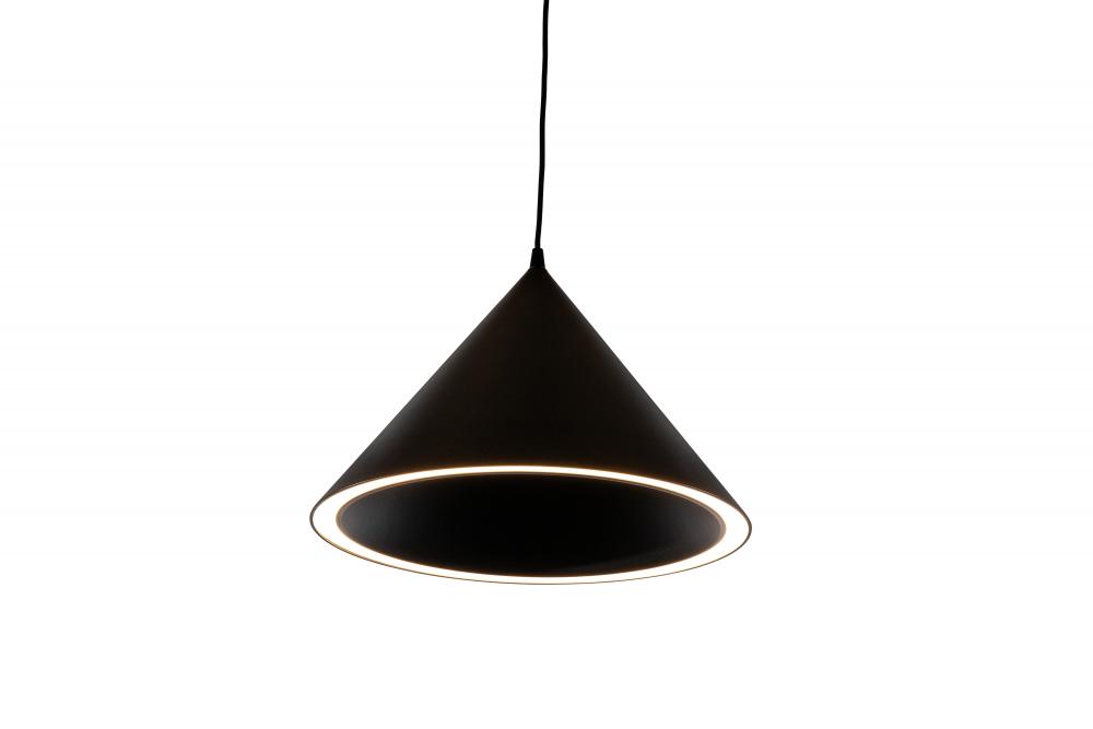 Trulli - LED Cone shaped Pendant in Black