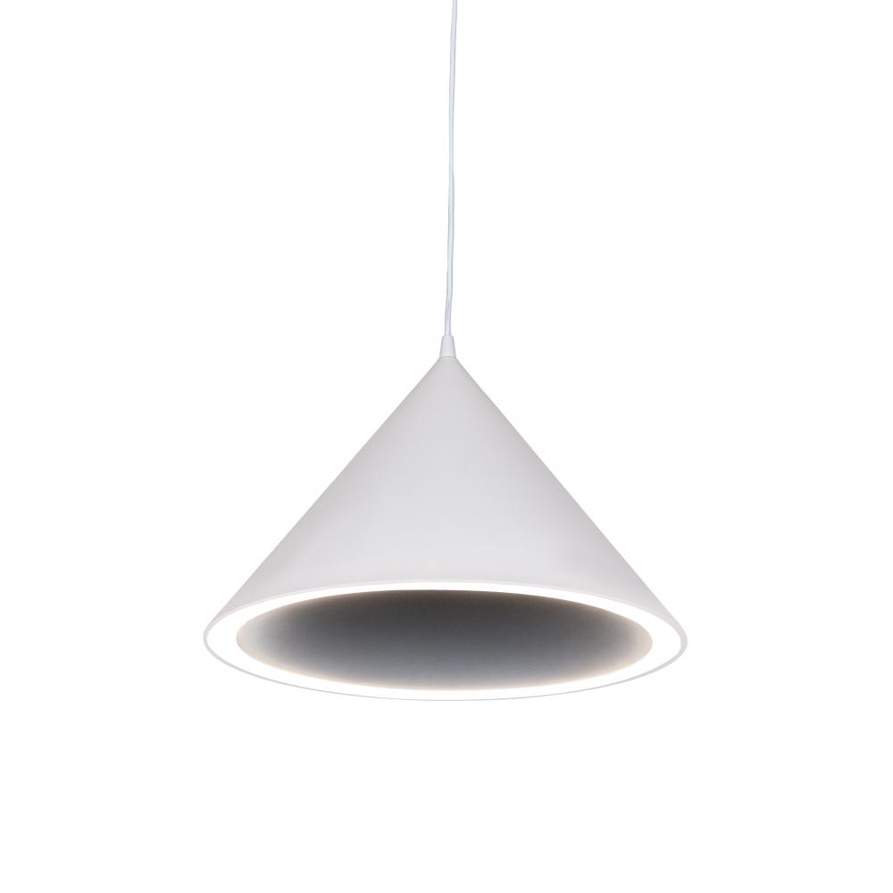 Trulli - LED Cone shaped Pendant in White