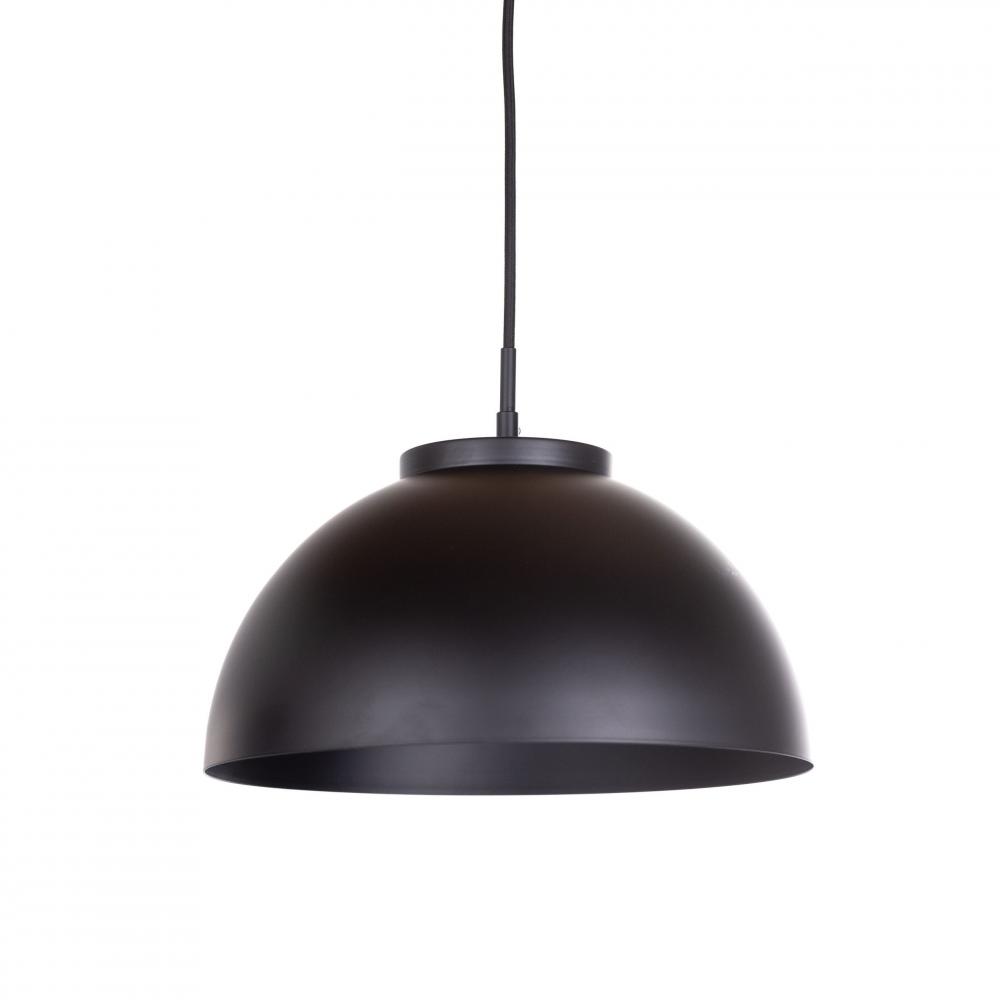 Hana - LED Black Pendant with Black Metal Shade