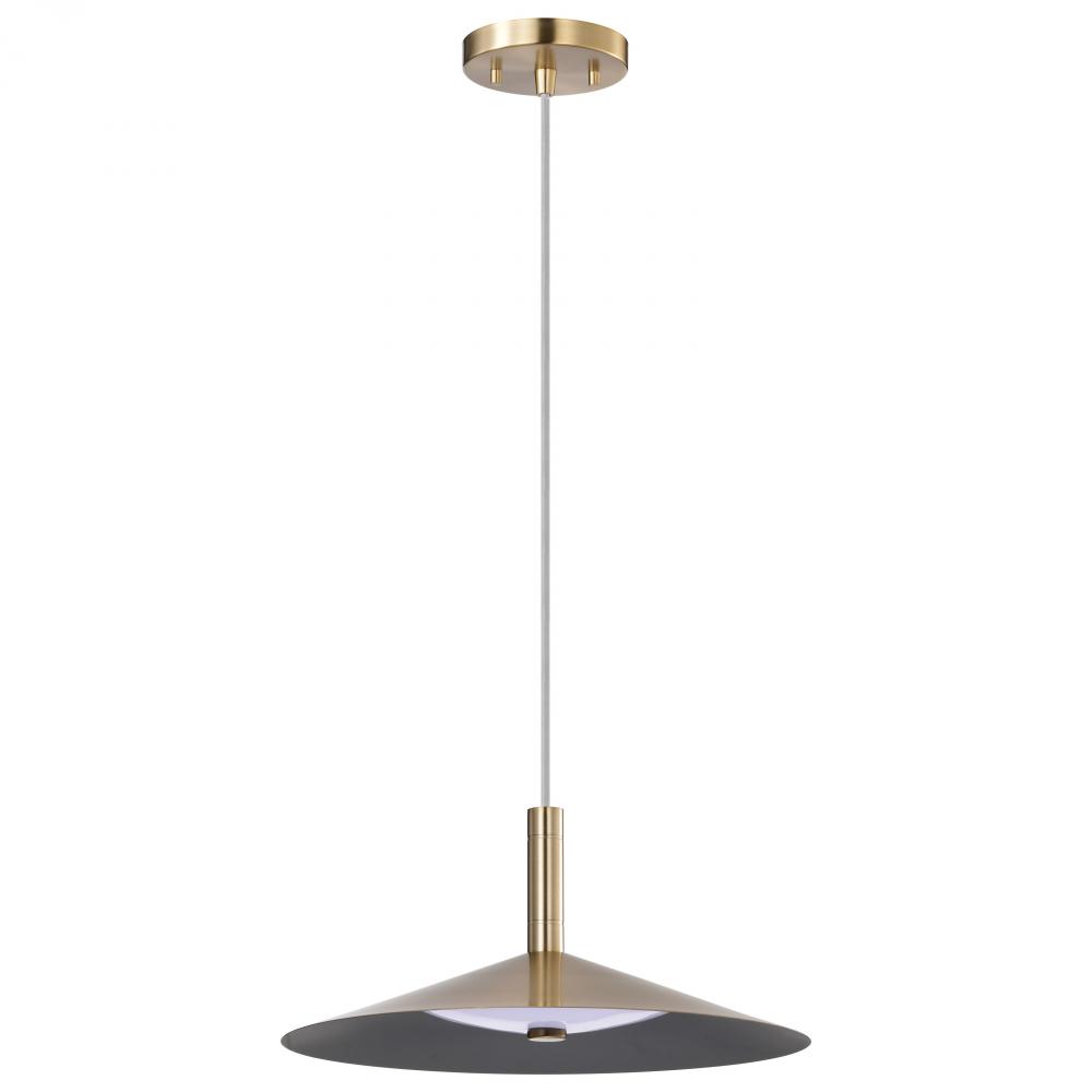 Corrine; 14 Inch LED Pendant; Burnished Brass; 3K/4K/5K CCT Selectable