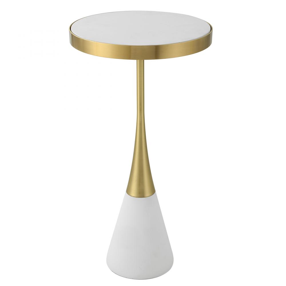 Apex White Concrete Accent Table