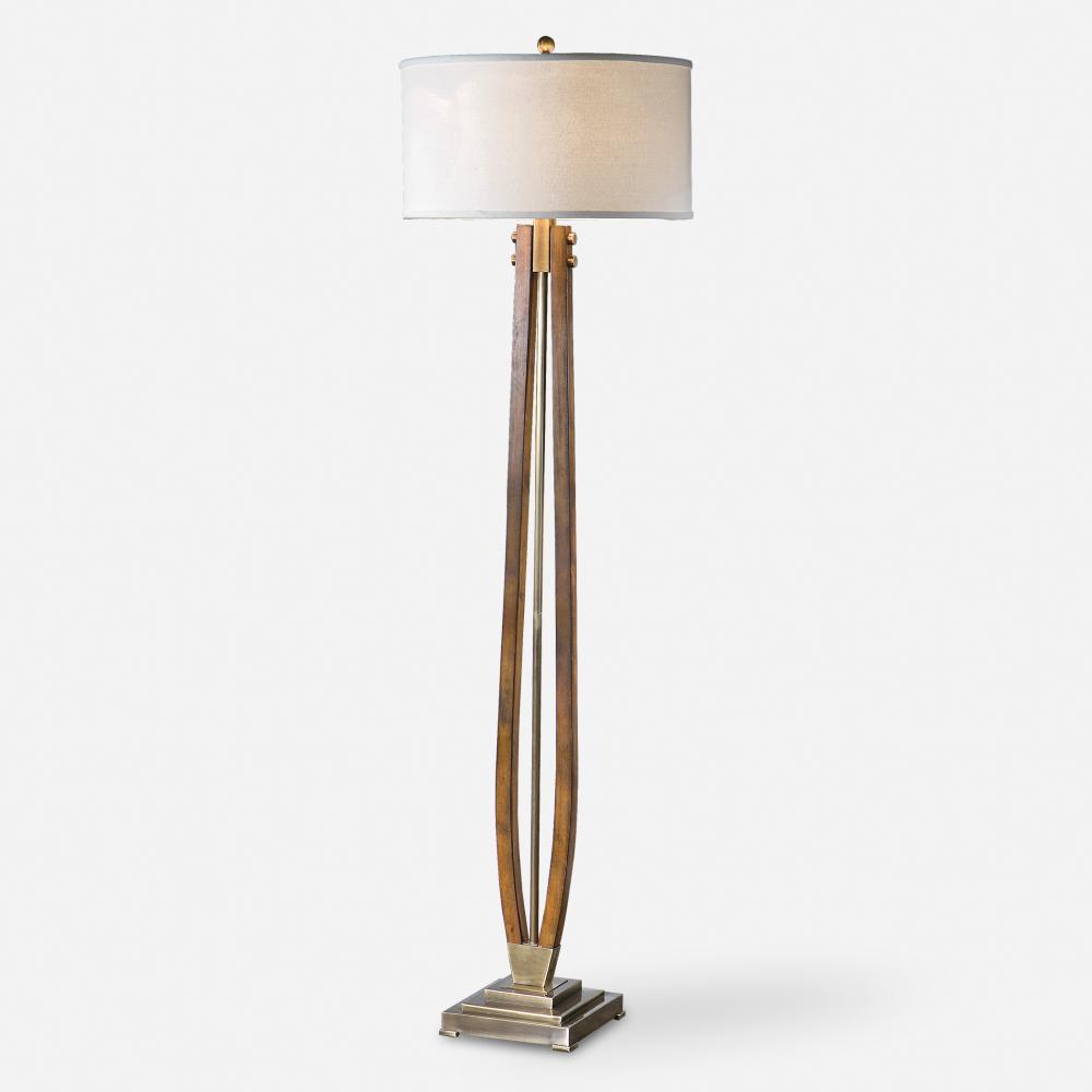 Boydton Burnished Wood Floor Lamp