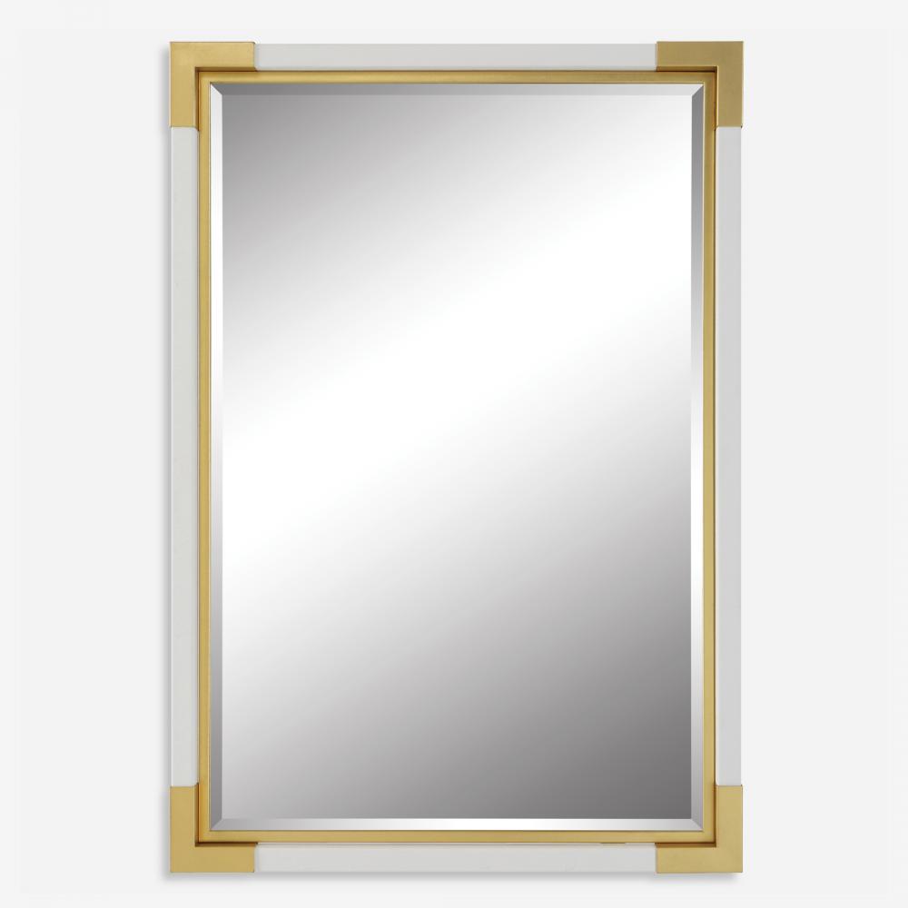 Malik White & Gold Mirror