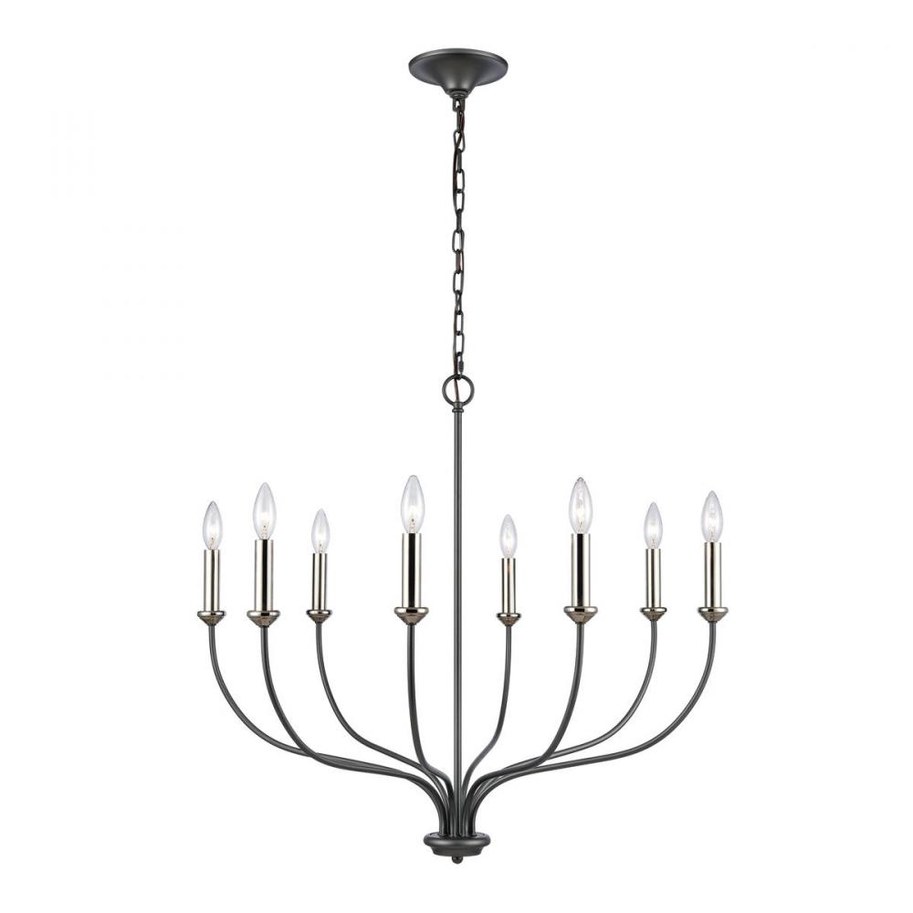 Madeline 32.5'' Wide 8-Light Chandelier - Dark Gray