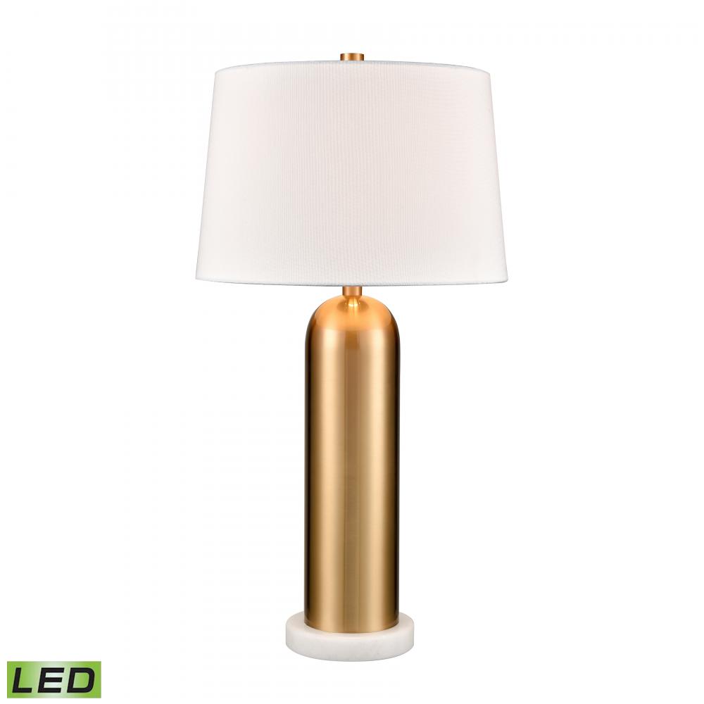 Elishaw 30'' High 1-Light Table Lamp - Aged Brass - Includes LED Bulb