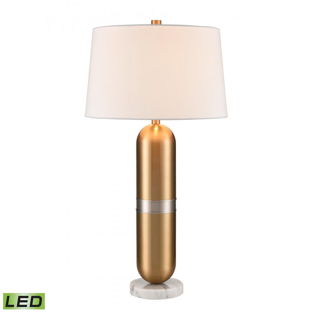 Pill 34'' High 1-Light Table Lamp - Aged Brass - Includes LED Bulb